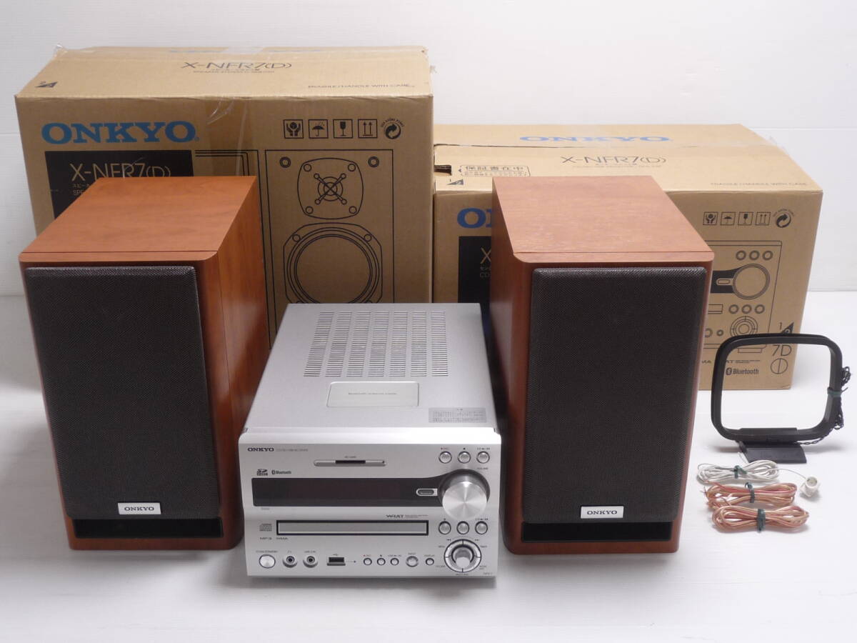 美品 ONKYO オンキョー システムコンポ X-NFR7(D) CD/SD/USBレシーバーシステム Bluetooth ハイレゾ対応