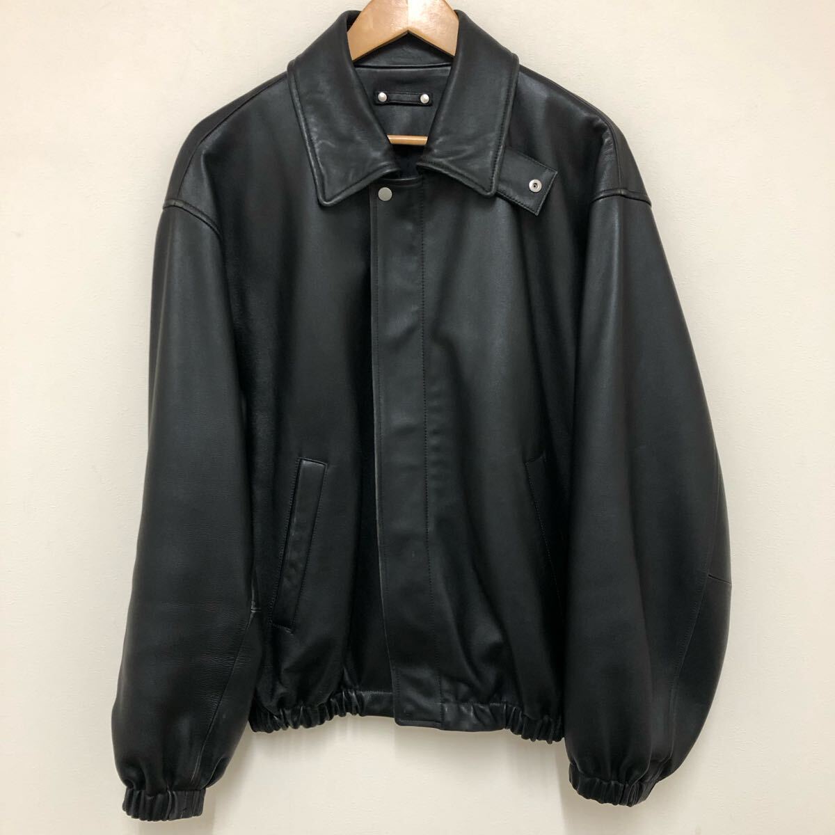 (28)ssstein LEATHER ZIP SHORT JACKET 黒 ブラック 羊革 M シュタイン レザー ジップ ショート ジャケット ST.1061 60830292