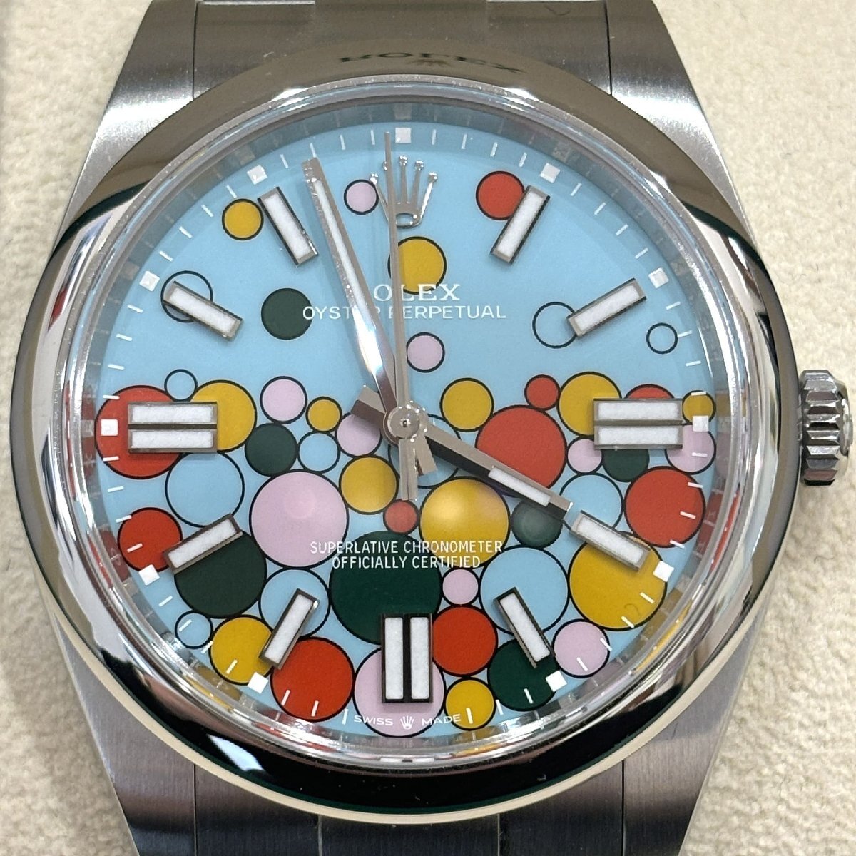 Ω新品未使用！国内最安値！廃盤！【ROLEX ロレックス オイスターパーペチュアル 41 124300 ターコイズブルー セレブレーション 】NA03576