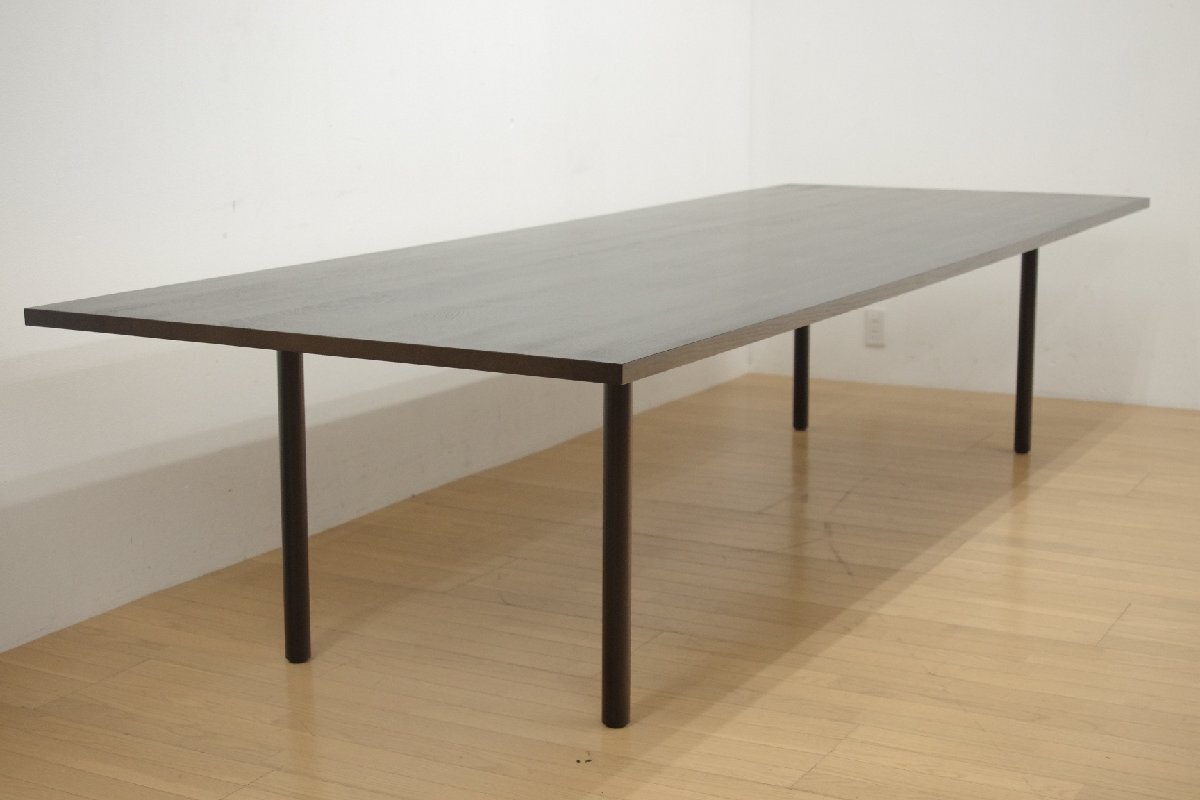 展示品 maruni マルニコレクション MALTA ダイニングテーブル 無垢 デザイナーズ ブラック 黒 シンプル 幅320cm ※発送要確認