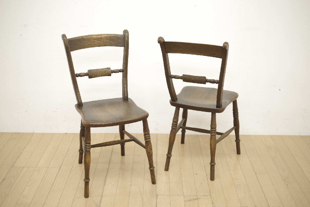 展示品 飛騨産業 PROVINCIAL プロヴィンシャル P34 ウイカムチェア2脚セット ダイニングチェア ナラ材 椅子 アンティーク リビング 店舗