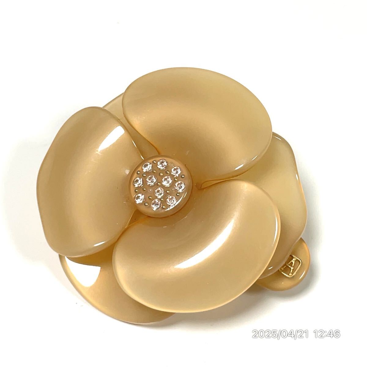 ALEXANDRE DE PARIS アレクサンドル ドゥ パリ カメリア ラインストーン Aロゴ バレッタ レアーアクセサリー 装飾品 