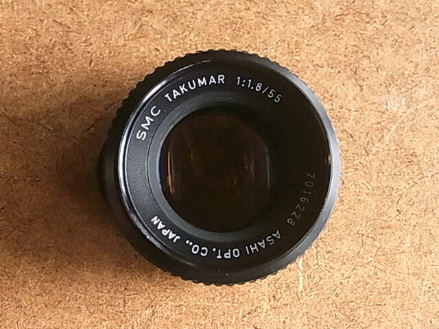 ASAHI PENTAX SMC TAKUMAR 55mm/F1.8 レンズ　M42マウント　送料410円　中古良品