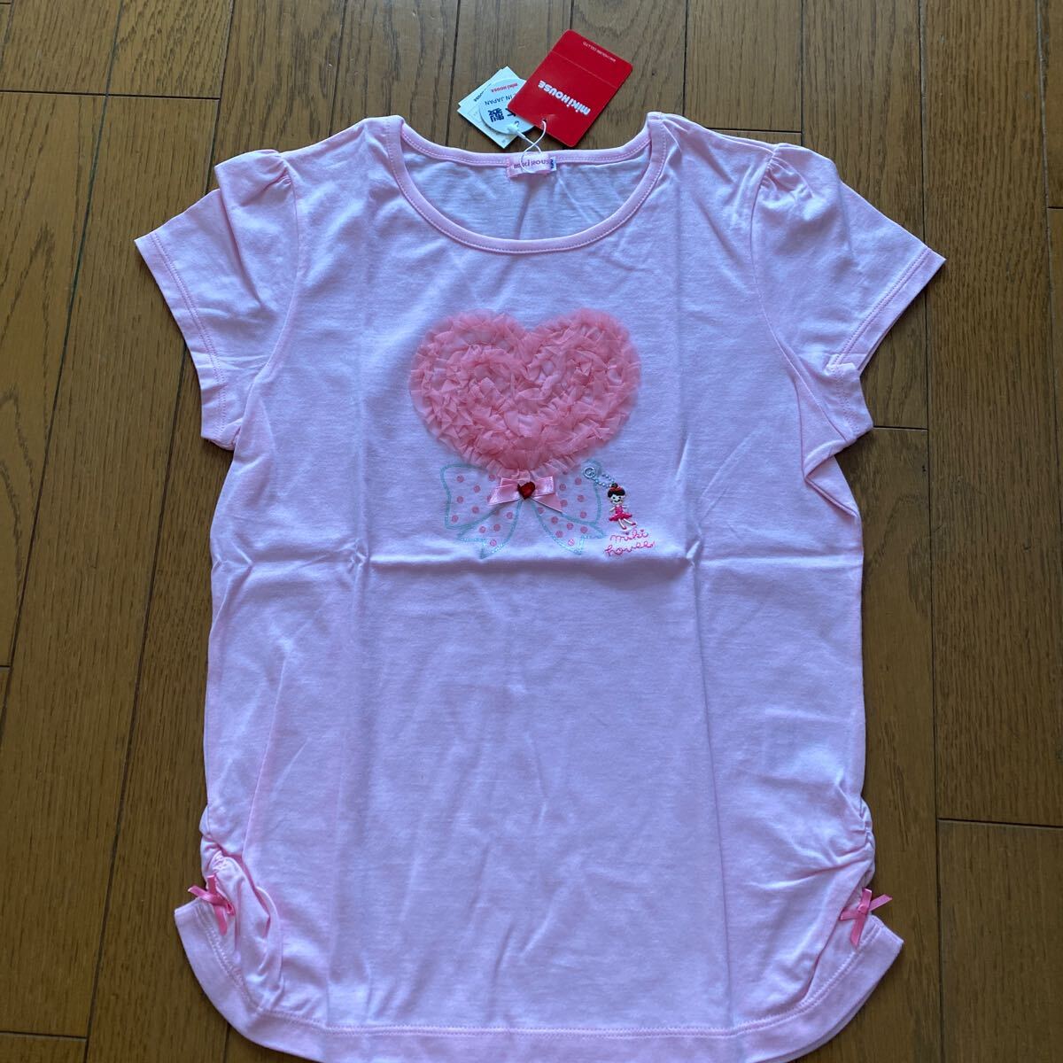 SALE 未使用　日本製　ミキハウス　半袖Ｔシャツ　150 トップス カットソー ピンク