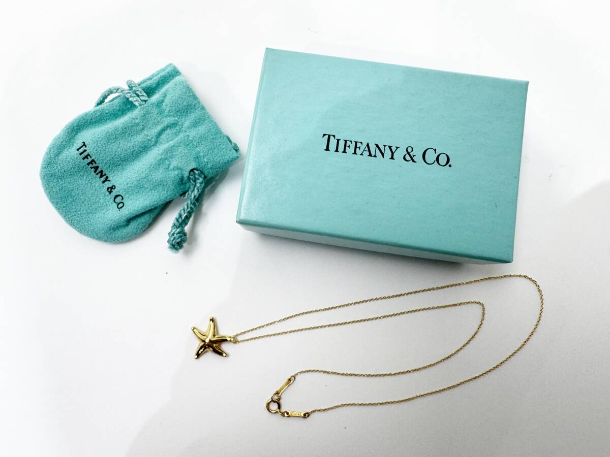 ティファニー Tiffany&Co. スターフィッシュ ネックレス K18YG エルサペレッティ ヒトデ　ジュエリー　レディース　チェーンセット