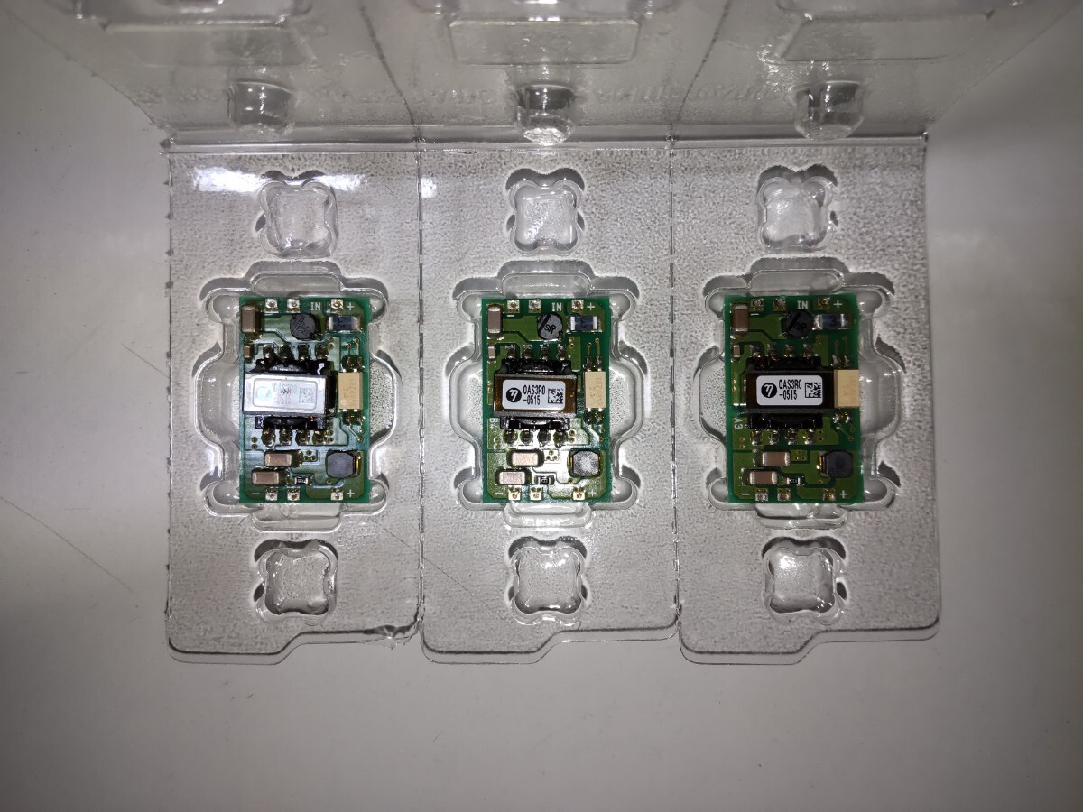 絶縁型 DC-DCコンバータ 入力DC5V(4.5~9V) 出力DC15V 0.2A 3W イーター電機工業 OAS3R0-0515 未使用品 3個セット