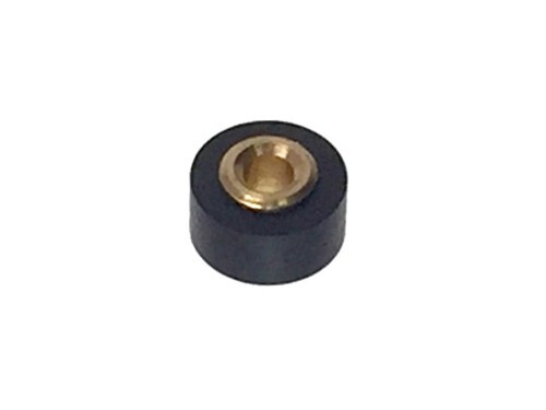 カセットデッキ修理パーツ ピンチローラー 外径6.5mm 幅4mm 軸径2mm （金属ホイール） 1個 駆動系消耗パーツ修理交換用