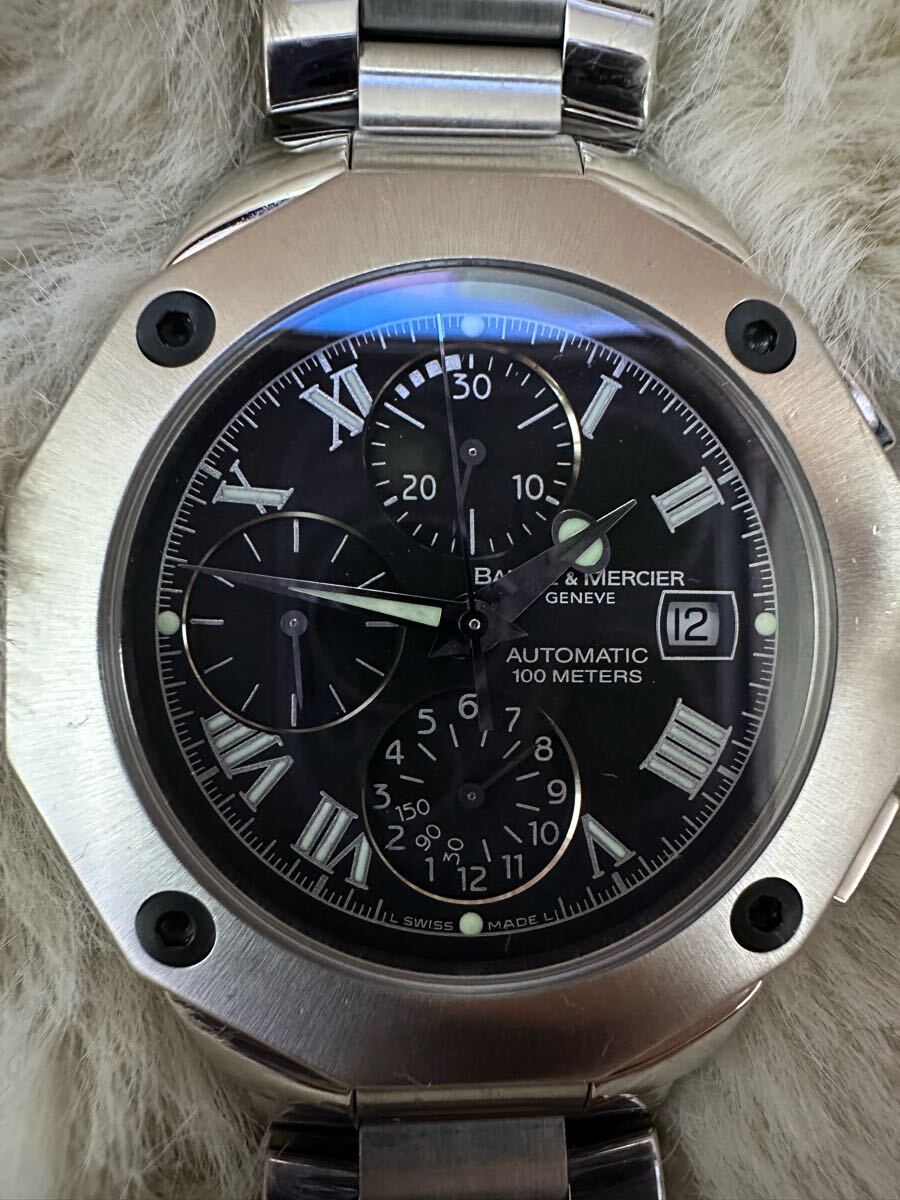 極美品　ボーム＆メルシエ　ボームアンドメルシエ　リビエラ　クロノグラフ　自動巻き腕時計シャネルルイヴィトンロレックスデイトナウブロ