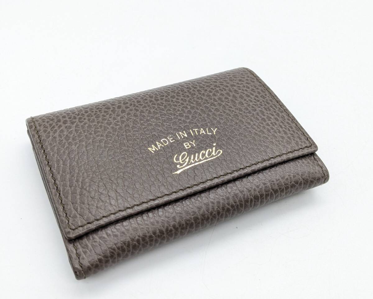 ■GUCCI グッチ 381045 カードケース 名刺入れ スウィング レザー ピンク×ブラウン