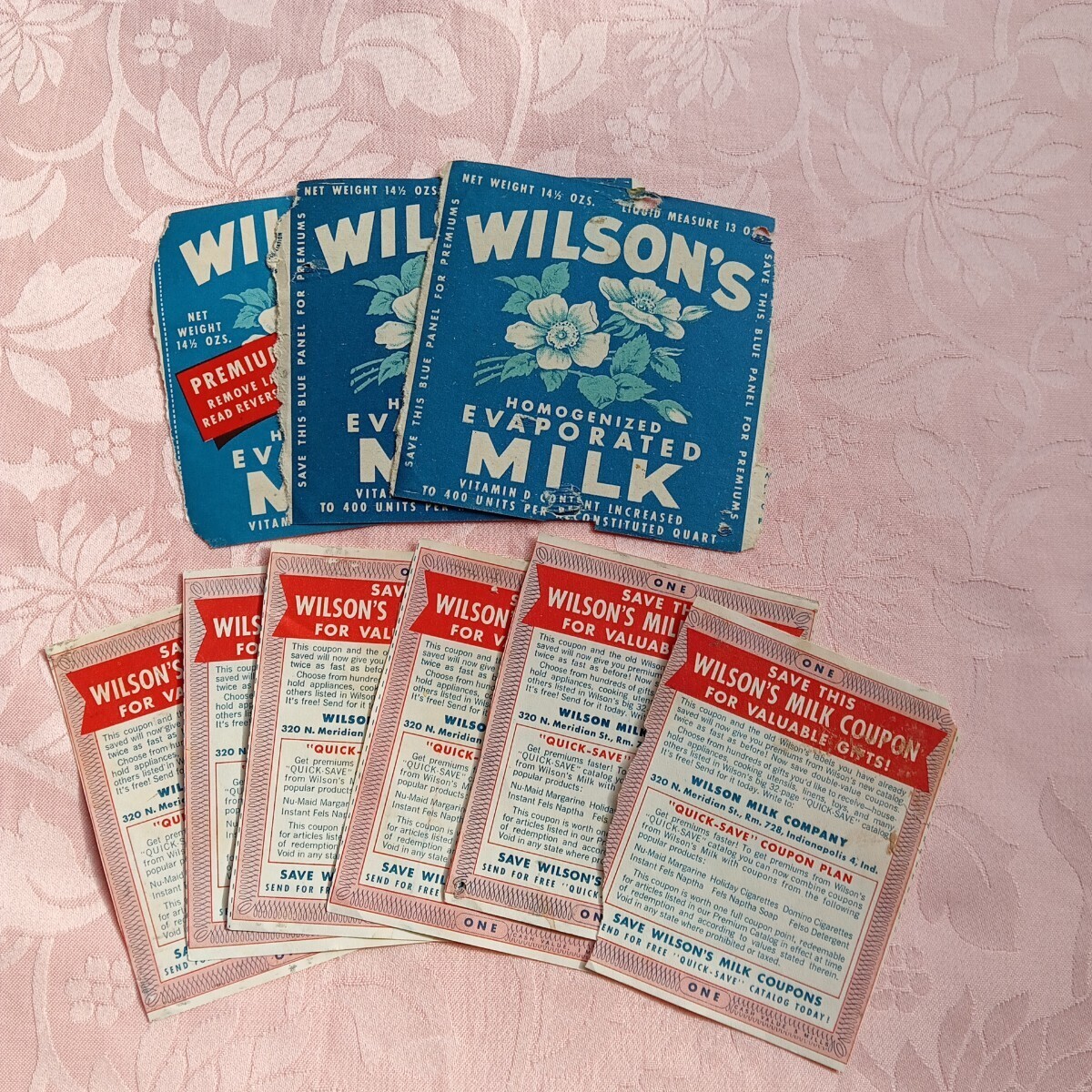 アメリカ　ミルククーポン６枚とラベル３枚♪