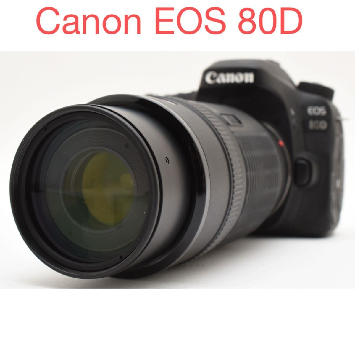 保証付き/デジタル 一眼レフカメラ Canon EOS 80D望遠レンズセット/Canon 100-300mm 1:5.6 