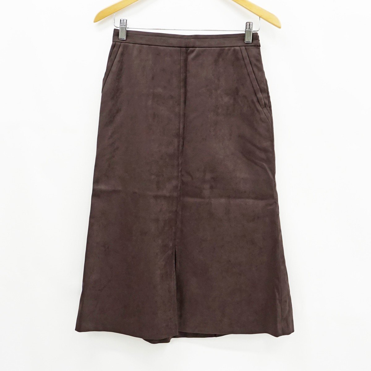 ◇【BALLSEY（TOMORROW LAND） ボールジー（トゥモローランド）】フェイクスエード スカート ブラウン 36