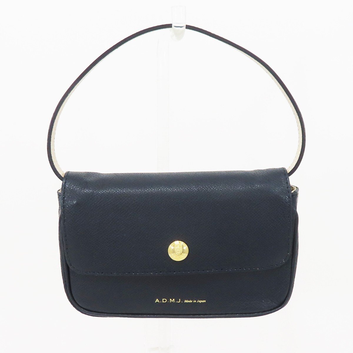 ◇【ADMJ エーディーエムジェイ】ミニ ハンドバッグ ネイビー
