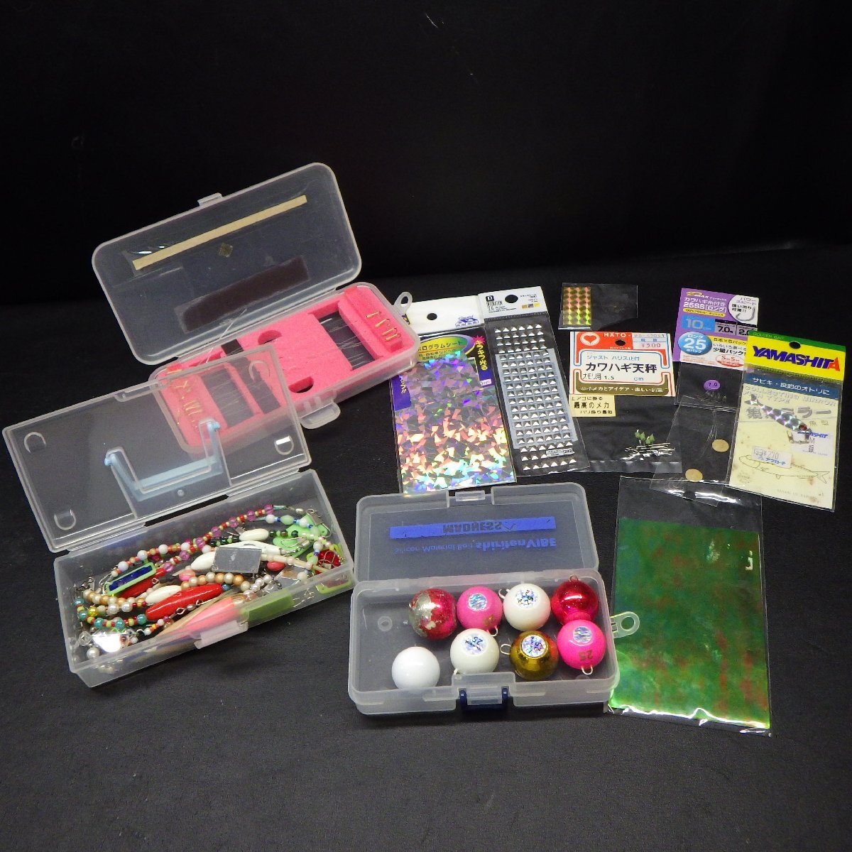 カワハギ 中オモリ・集寄・オモリ・ハリ等大量セット ※中古有※在庫品(xt0603)※レターパックプラス