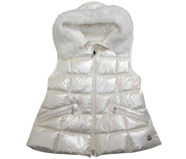 サイズ3(L-XL相当)■新品 本物保証■モンクレールANSE GILET/ファーダウンベスト/アンセ ジレ/レディース/MONCLER/050/オフホワイト系/白