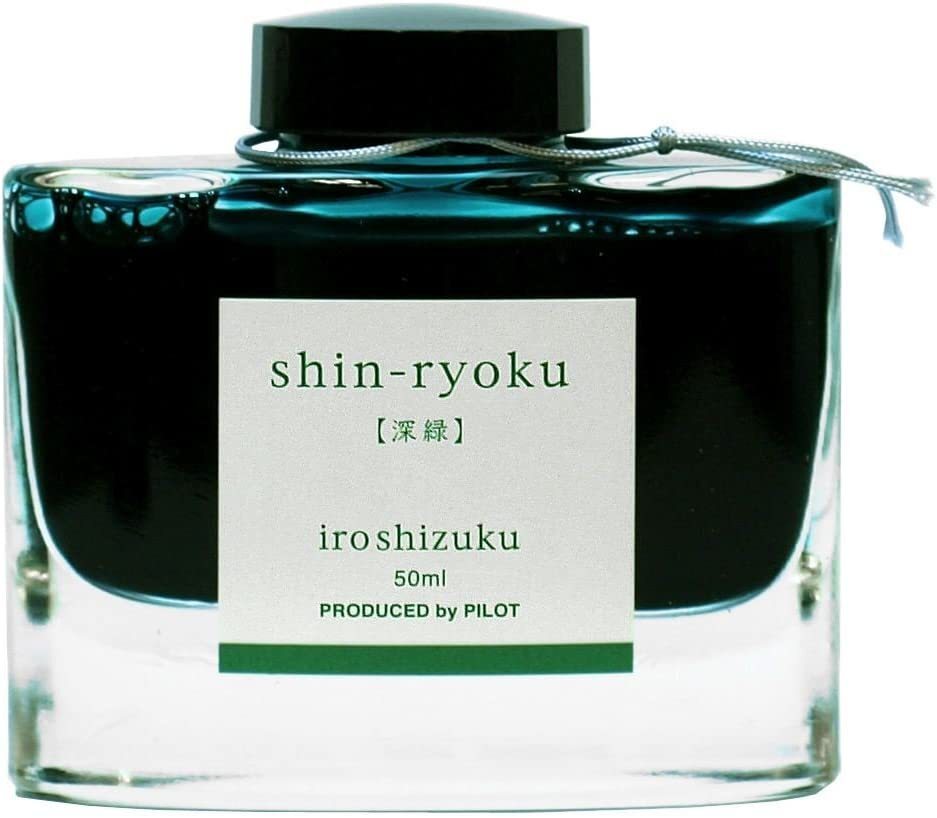 パイロット 万年筆インキ iroshizuku 色彩雫 50ml 深緑 シンリョク INK-50-SHR