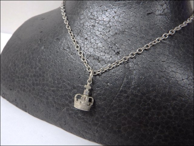 希少!! ROYAL ORDER/ロイヤルオーダー◆クラウンネックレス/シルバー925◆王冠 廃番 チェーン41cm 本体のみ