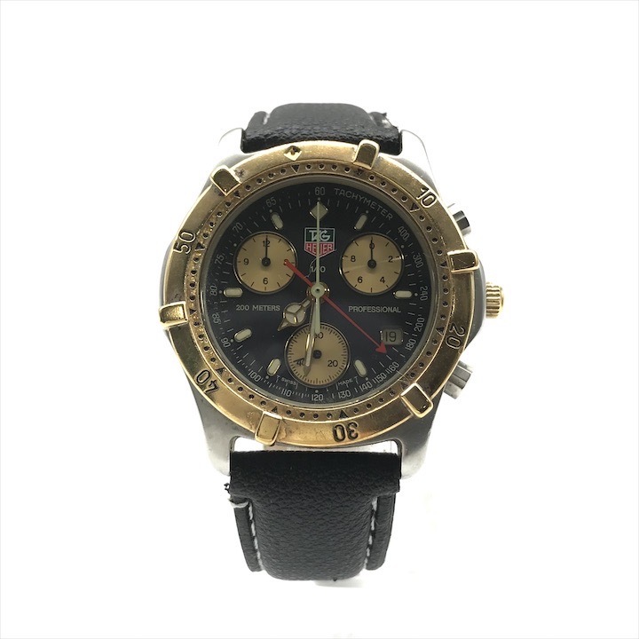 良品 TAG HEUER タグホイヤー 200Maters Professional CE1120 クオーツ クロノグラフ メンズ 腕時計 ウォッチ 稼働品 m14197