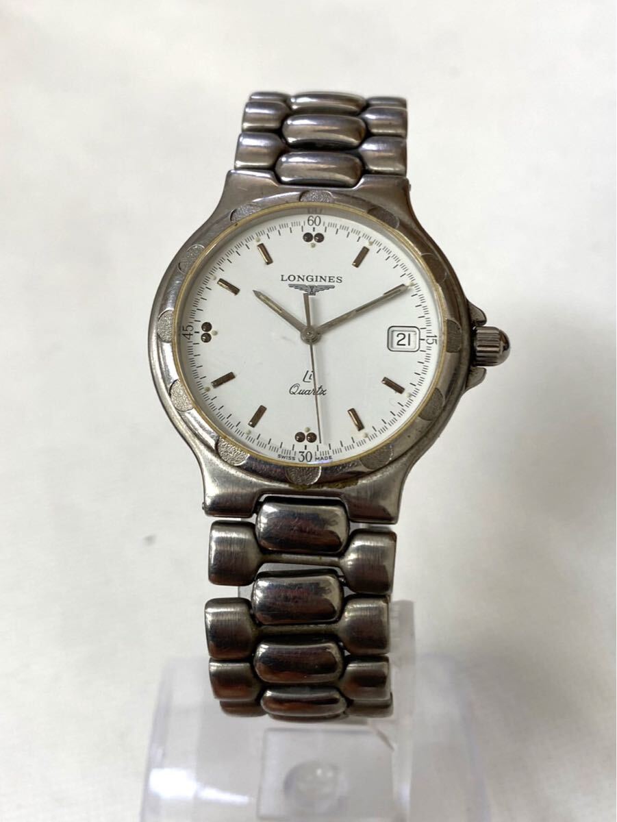 LONGINES CONQUEST ロンジン コンクエスト L1.621.4 クォーツ 腕時計 白文字盤 デイト メンズ ラウンドフェイス