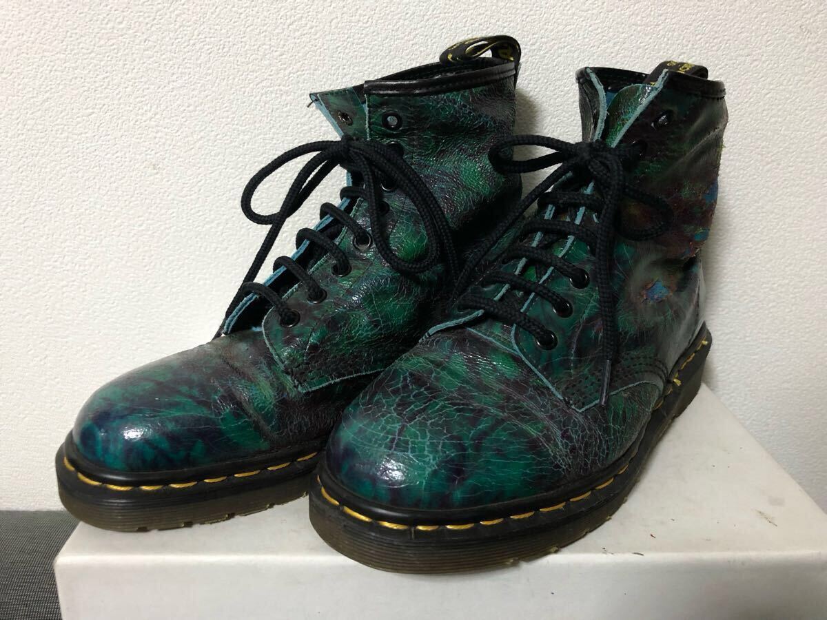 Dr.Martens 英国製 パイソンプリント 8ホール ブルーグリーン 蛇 スネーク MADE IN ENGLAND 靴 ブーツ pascal
