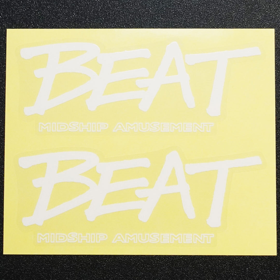 新品・未使用☆ホンダ ビート PP1 サイドステッカー ホワイト 左右セット（2枚）　BEAT MASTER　HONDA BEAT |新品|送料無料|匿名配送