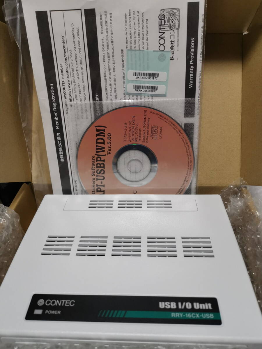 ★未使用★ CONTEC RRY-16CX-USB リレー出力 USB I/O入出力装置 16ch 絶縁型