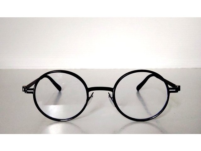 Round Air ラウンド エアー ブラック 丸メガネ 02