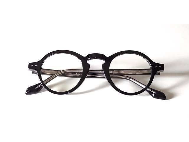 Round Spirit ラウンド スピリット ブラック 黒 丸メガネ 01