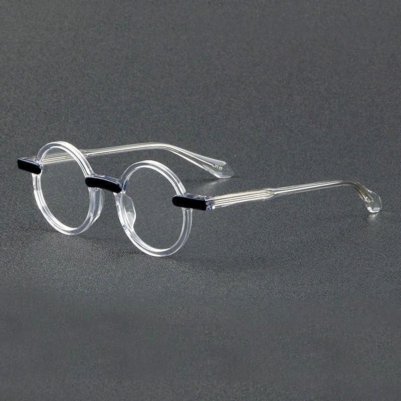 Trick Round トリックラウンド 丸メガネ クリア×ブラックライン 01
