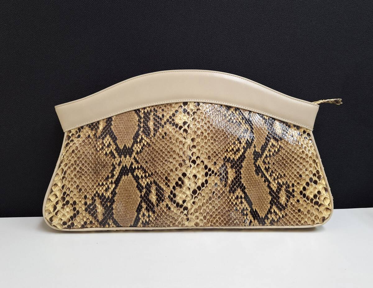 ◆　蛇柄　セカンドバック　クラッチバック　◆