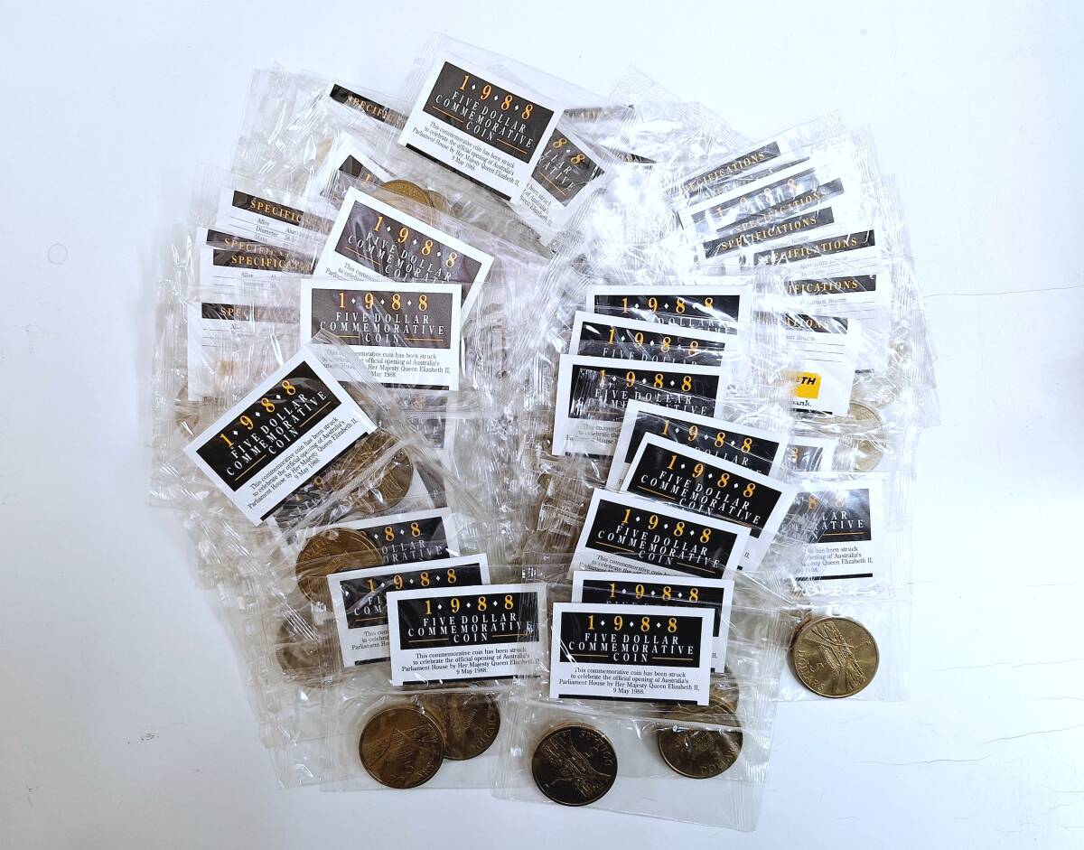 ◆　1988　オーストラリア記念硬貨　国会議事堂開館記念　５ドル貨　６５枚　◆