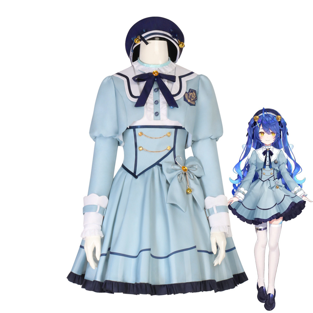 【S-15】お祭り 天宮こころ 時雨羽衣 宝鐘マリン 湊あくあ 星街すいせい 時雨羽衣 ぺこママ ワンピース 帽子付き コスプレ衣装