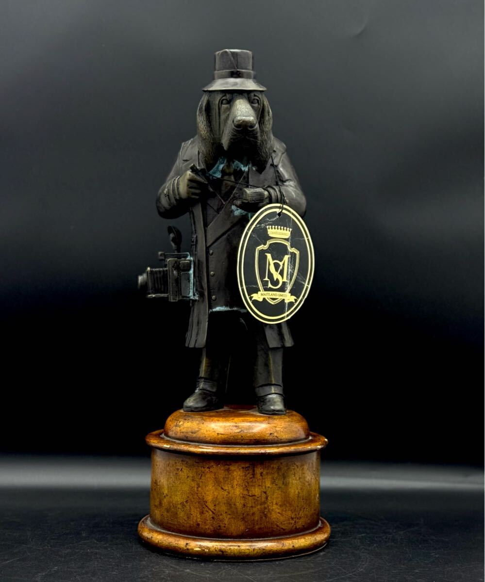 Maitland Smith Bloodhound Dog カメラ付き 銅像 銅 像 ブロンズ像 ブロンズ 装飾 犬 置物 インテリア■兵庫県姫路市から d2 25-1864