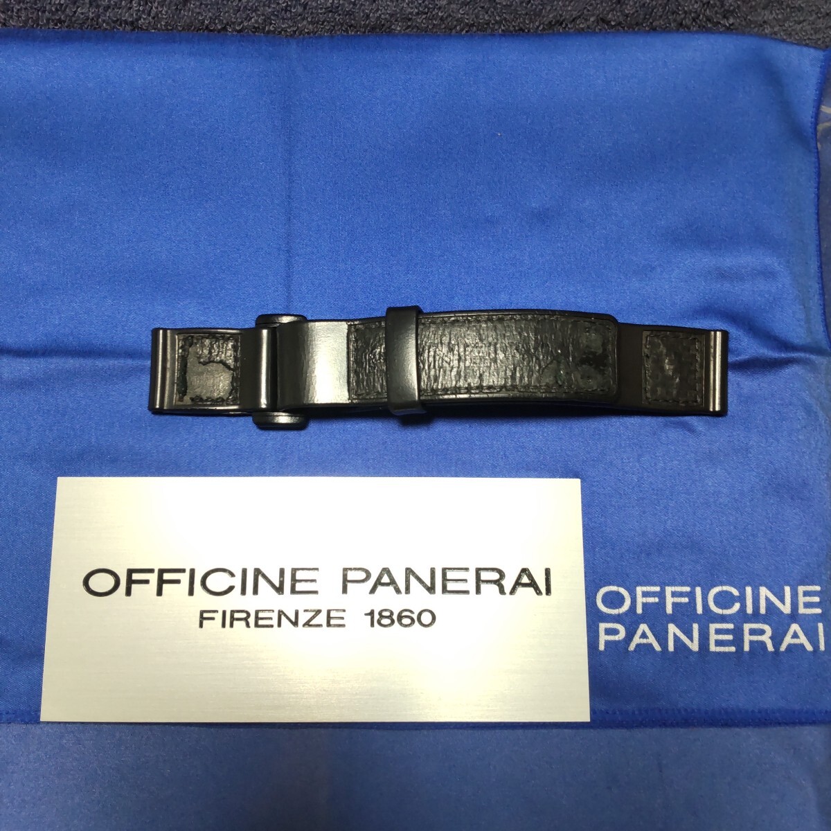 OFFICINE PANERAI ベルト 正規 パネライ 22/22mm ベルクロ 黒／黒 純正 MX0013JG ブラック ラバー ストラップ 01 送料込み