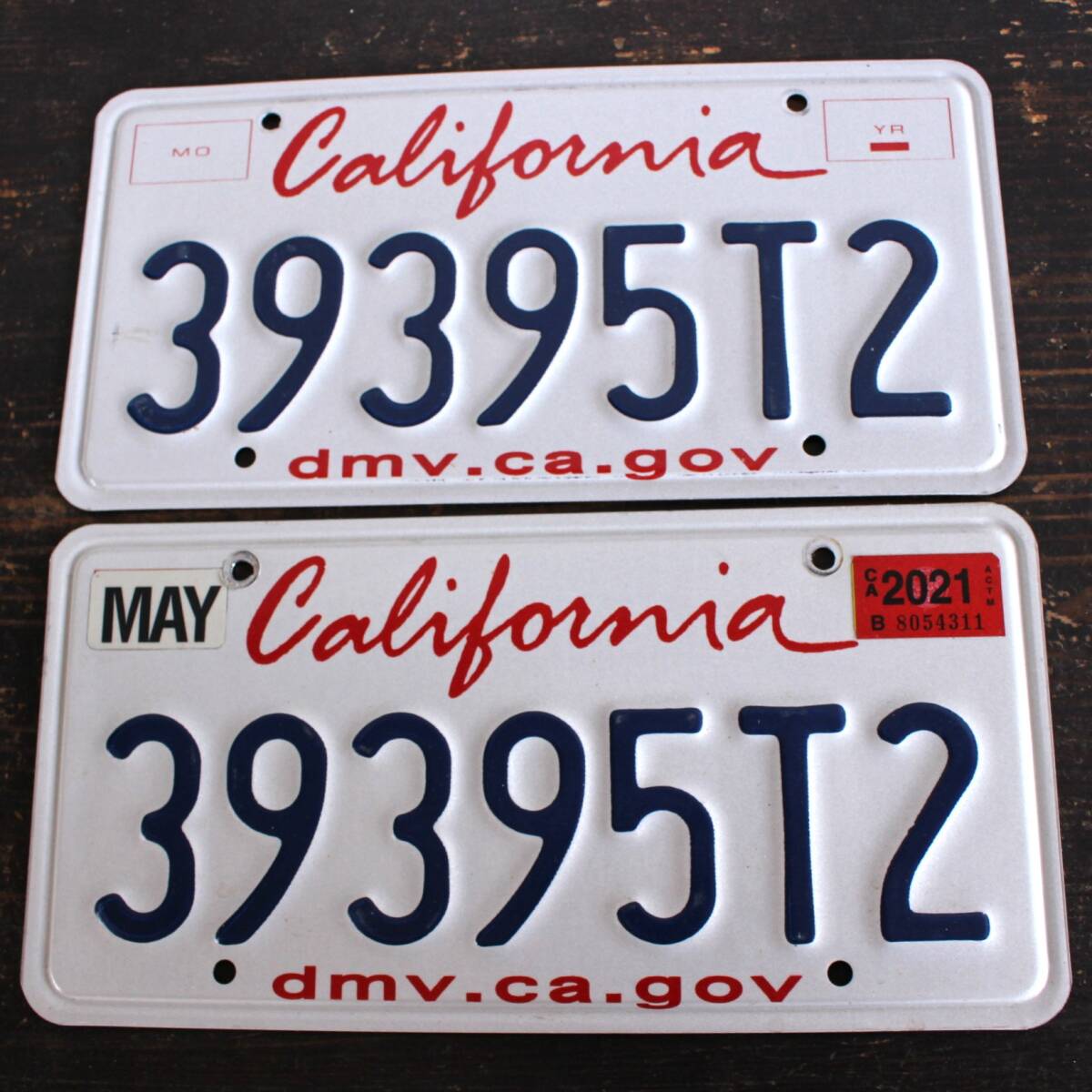  【送料無料】2枚セット カリフォルニア ナンバープレート ライセンスプレート カープレート CALIFORNIA アメリカ 雑貨 アメ車「39395T2」