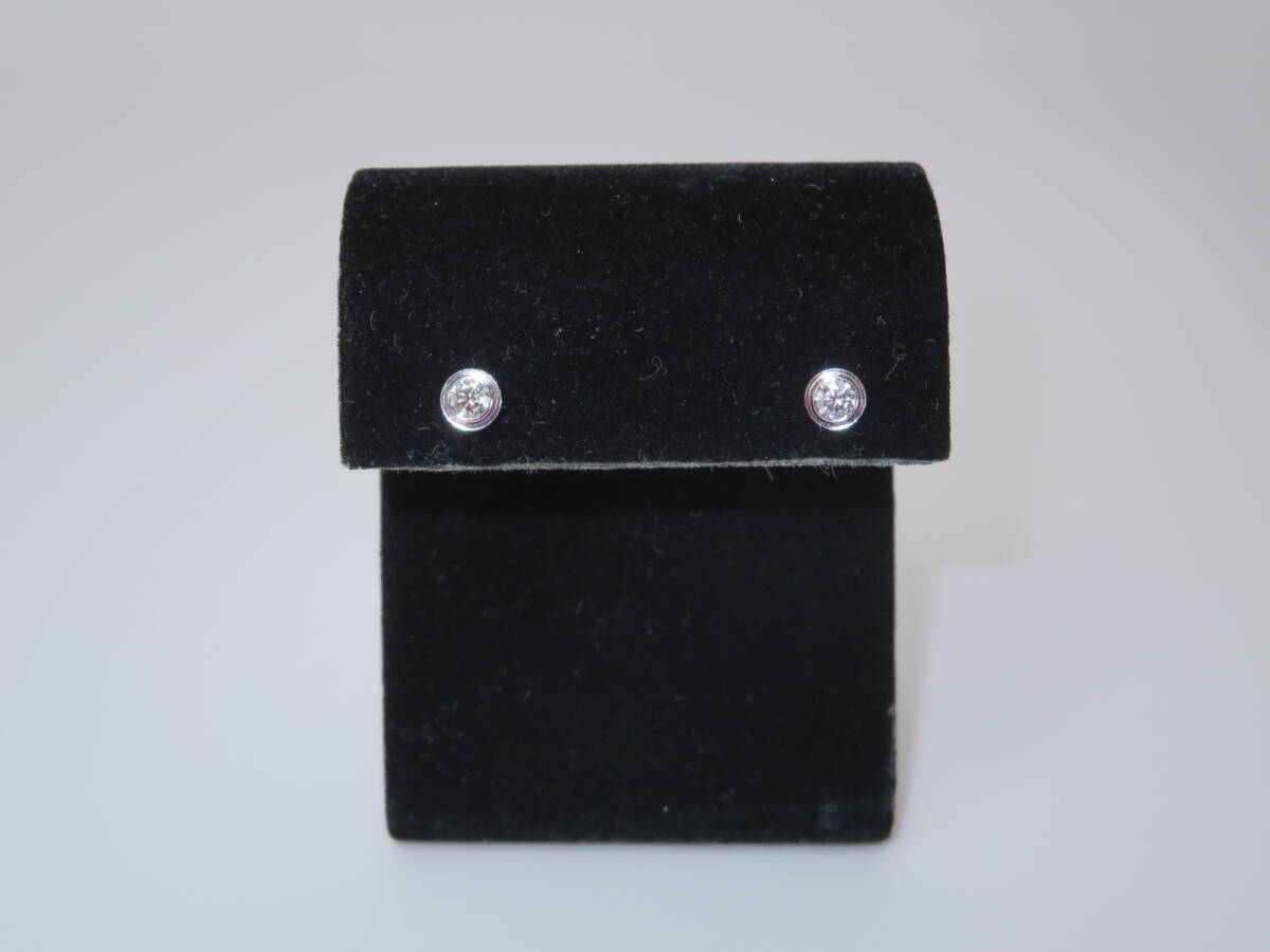 ☆ カルティエ ダムール ミディアム 750(WG) ダイヤ 計約2.2g位 中古 仕上済 ピアス ☆251K