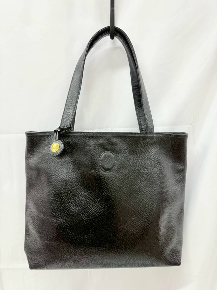 H1443*0.5　HENRI BENDEL　ヘンリベンデル　ブラック　レザー　ゴールド金具　大容量　トートバッグ　鞄