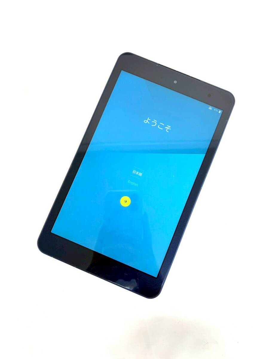 H1592*0.5　簡易動作OK　KYOCERA　京セラ　Qua tab 01　KYT31　タブレット　au　アンドロイド5.1　ネイビー　初期化済み