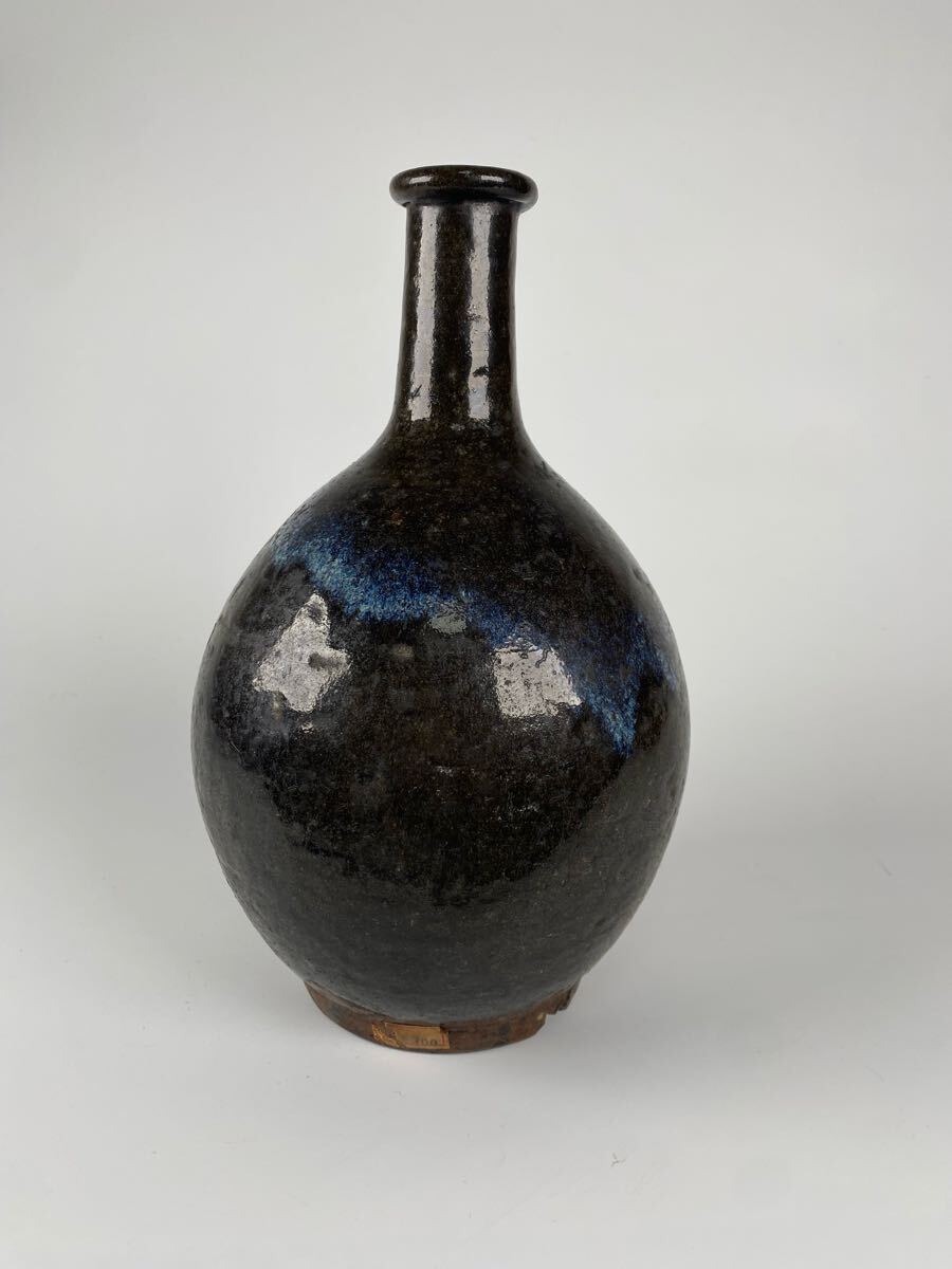 黒高麗　壷　壺　花瓶　李朝　時代　韓国　希少品　骨董品　古美術品　朝鮮古美術　朝鮮古陶磁　高さ26cm【426】