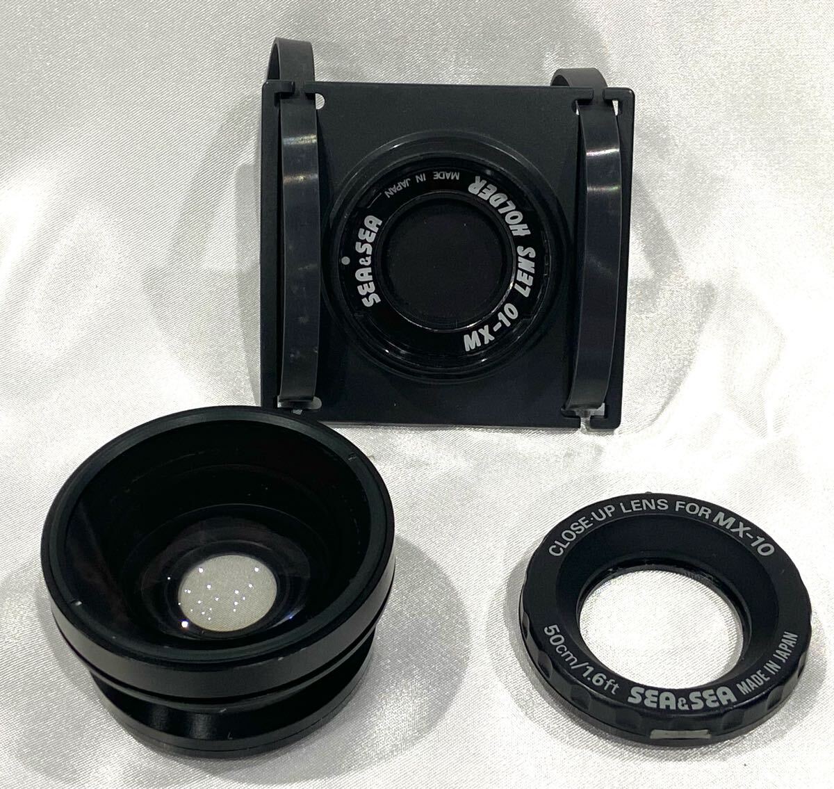250413B☆ SEA&SEA MX-10 LENS HOLDER CLOSE-UP LENS FOR MX-10 型番不明レンズ セット ♪配送方法＝おてがる配送宅急便(EAZY)♪