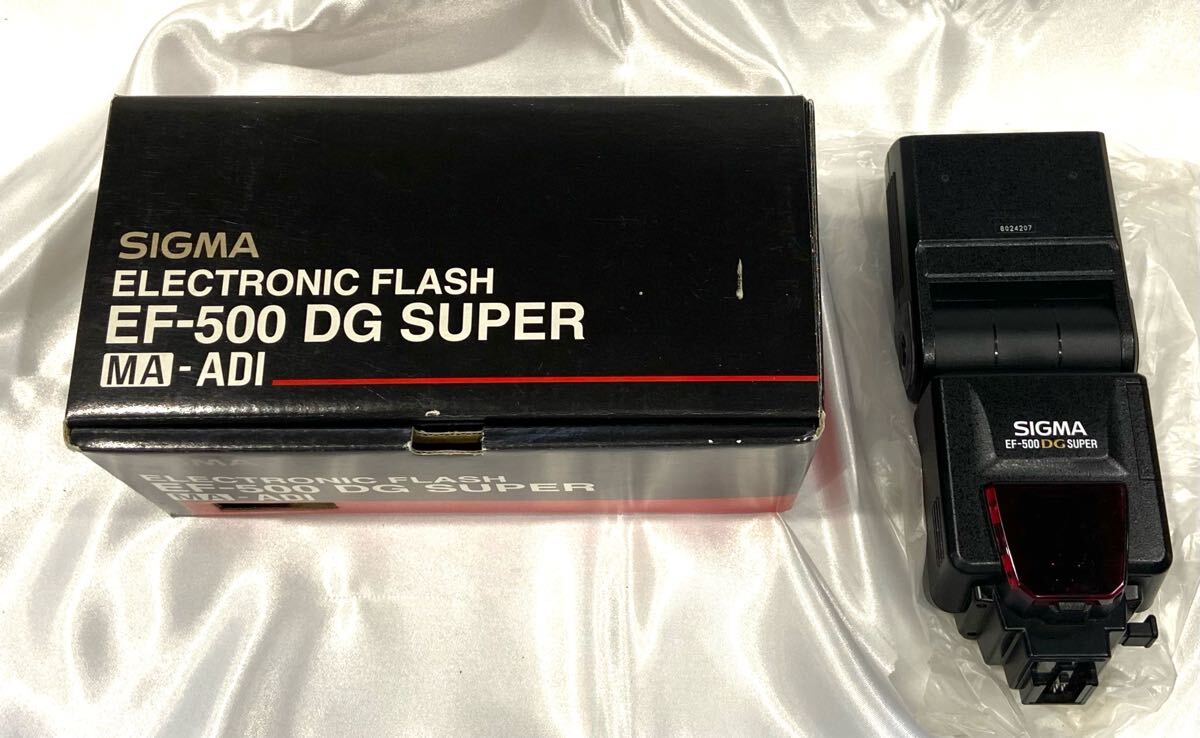 250427i☆ SIGMA ELECTRONIC FLASH EF-500 DG SUPER MA-AID FOR MINOLTA ミノルタ用 元箱付 ♪配送方法＝おてがる配送宅急便(EAZY)♪