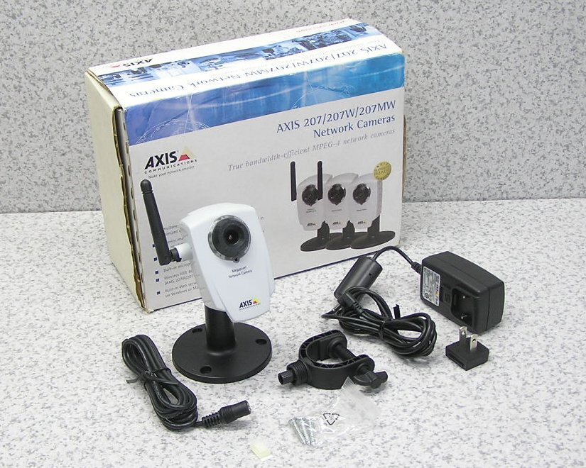 ■AXIS/アクシス MPEG-4 対応小型ネットワークカメラ『207MW』 メガピクセル 無線/有線対応 新品同様