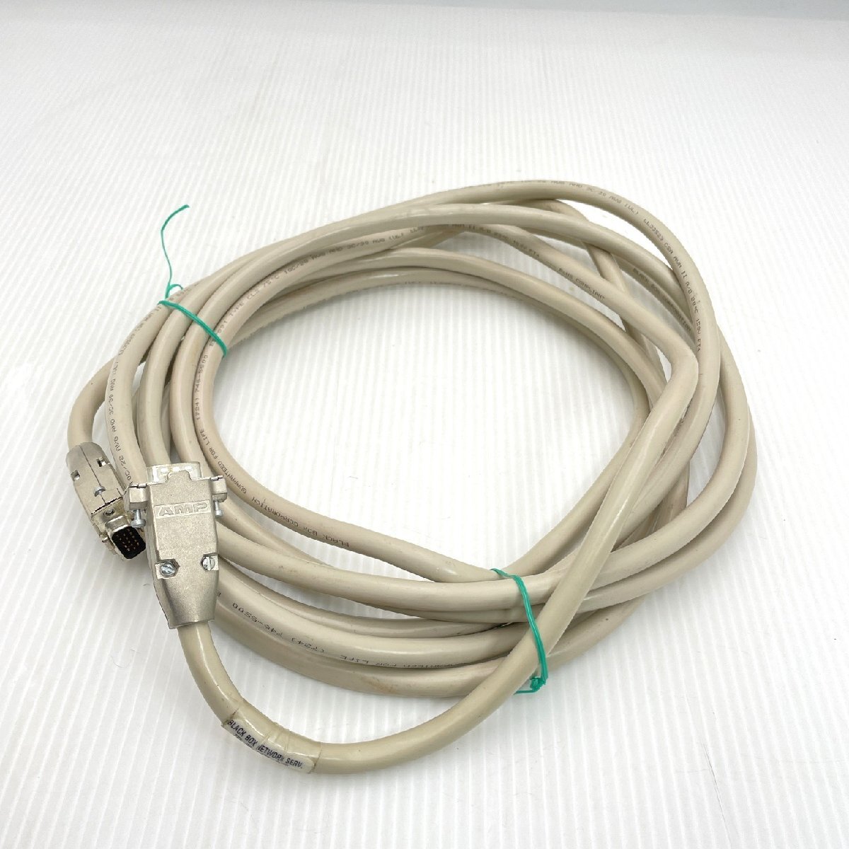 AMP BLACK BOX ビデオケーブル ディスプレイ モニターコード 5M 746-5500 E57891 TYPE CL2 通電確認済 15pin【道楽札幌】