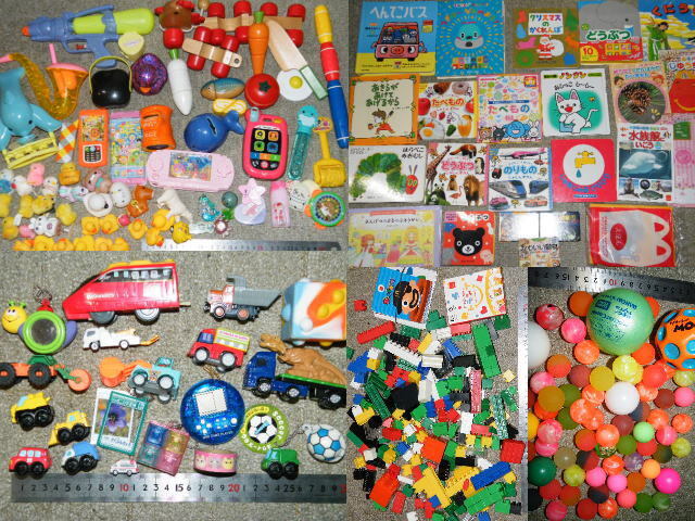 x品名x 玩具おもちゃ多数!フィギュア人形ゲーム乗物ボール組立ブロック絵本や他.木製グッズ小物アイテム詰め合わせ各種=まとめ売りセット♪