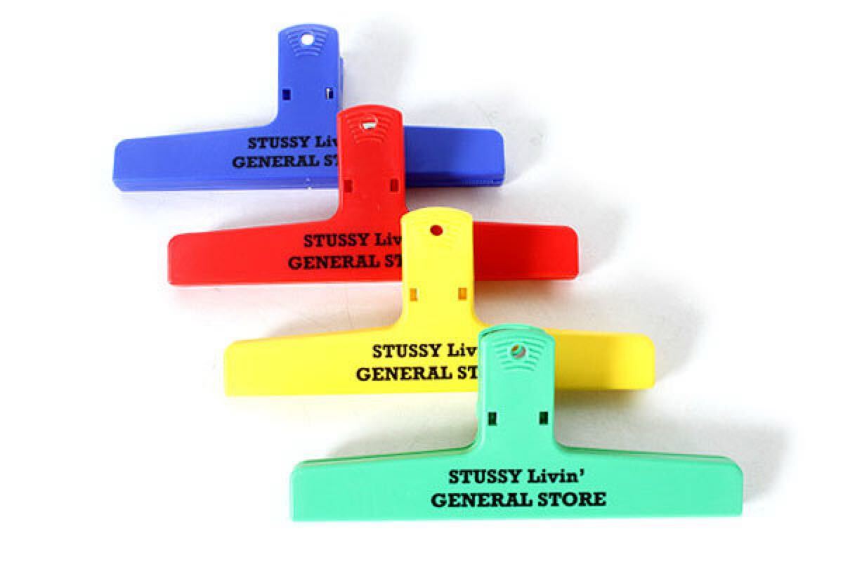 新品未使用２個セット☆廃盤☆STUSSY Livin' GENERAL STORE KEEP IT CLIP/クリップRED GREEN緑☆赤☆ステューシーリヴィンジェネラルストア