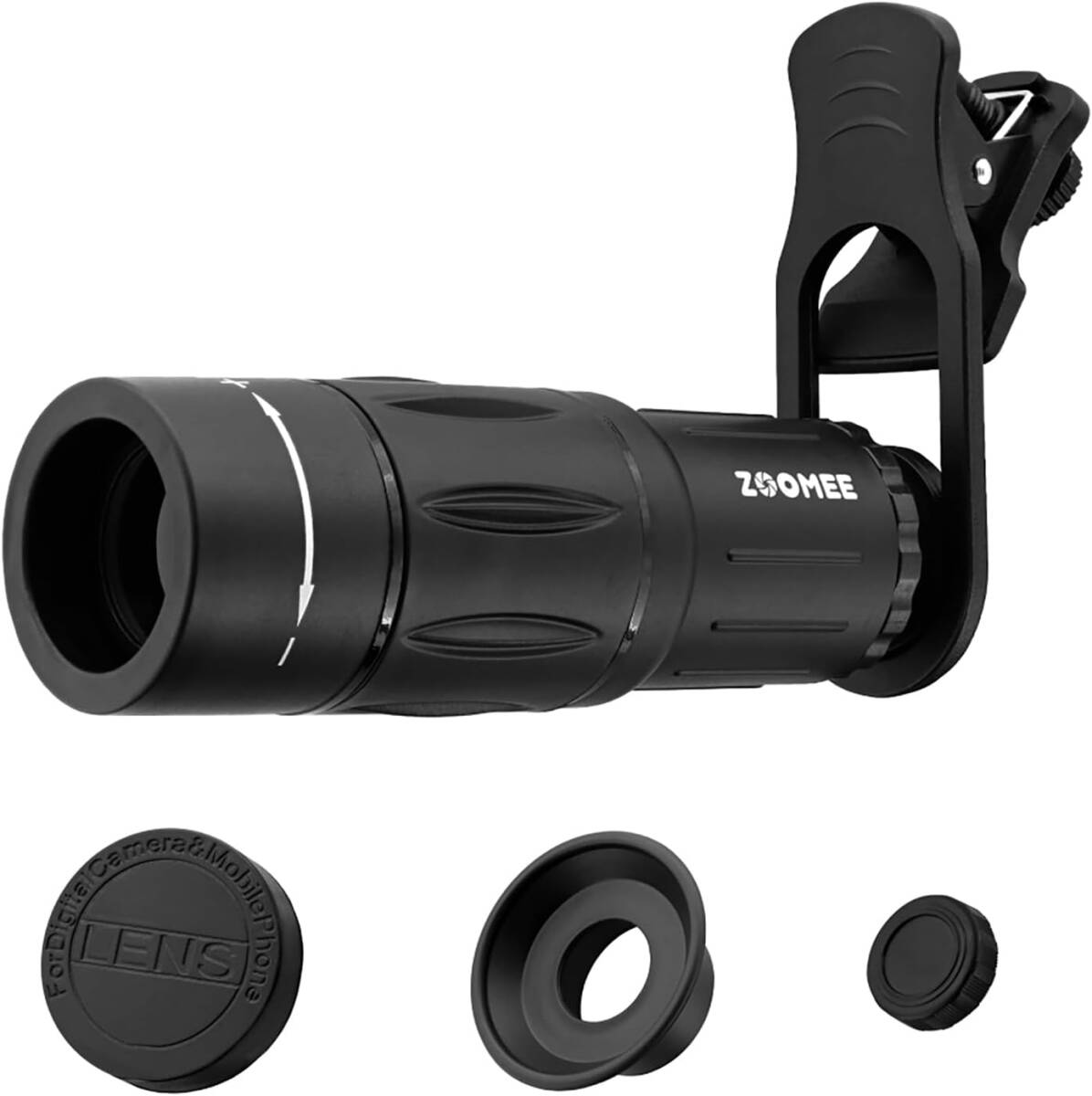  新品 送料無料 LEPLUS ルプラス スマホ望遠レンズ ZOOMEE ブラック 望遠18倍 18x ズーム 単焦点 携帯 カメラレンズ LN-SMTL01BK カメラ