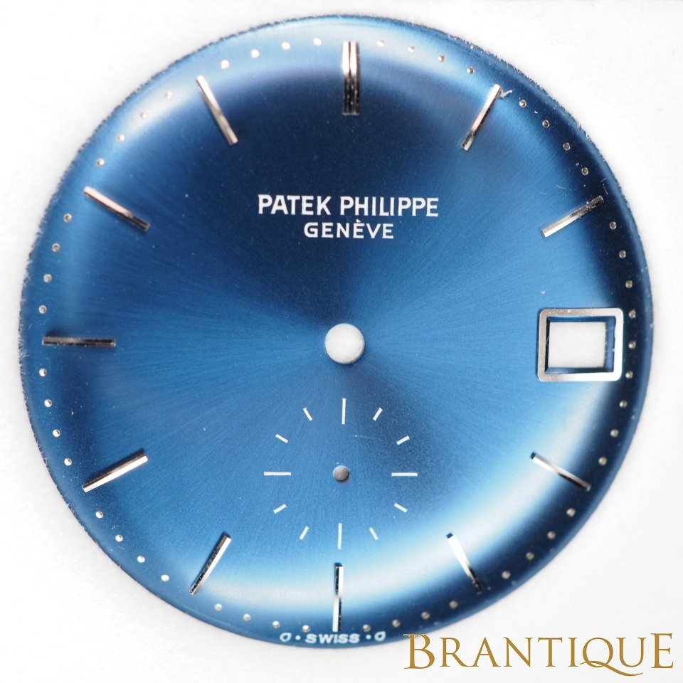 ◆純正パーツ◆ PATEK PHILIPPE パテックフィリップ 3445 カラトラバ オリジナルダイアル ブルー 文字盤 針 SET 腕時計 パーツ 「17992」