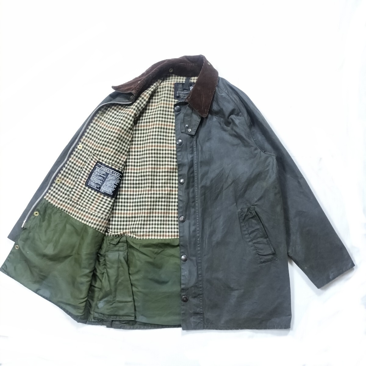80s Barbour×viyella transport bedale XL　希少種　バブアー　トランスポート　ビデイル　セージ　 wネーム　2クレスト