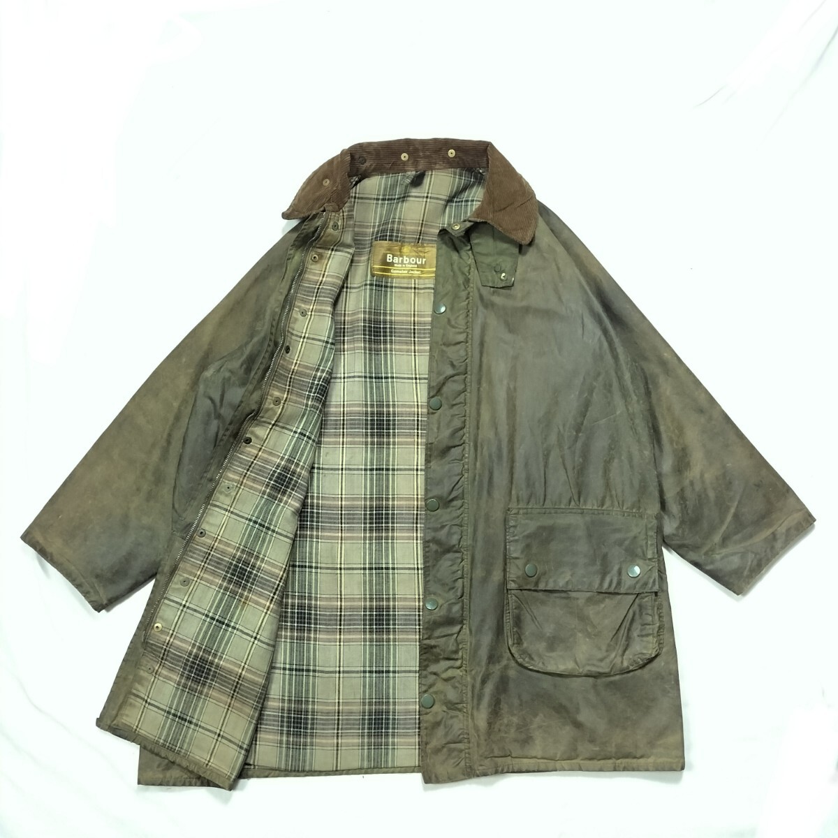 70s Barbour Gamefair c40　1クラウン　1クレスト　 ゲームフェア　バブアー　 オイルド　　