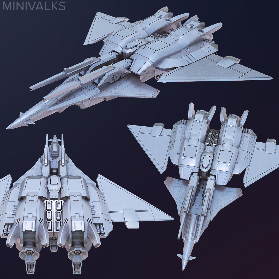 1/144 レギオストレッド　（ブレーカー）　3Dプリント Legioss TLEAD 未組立 宇宙船 宇宙戦闘機 Spacecraft Space Ship Space Fighter SF